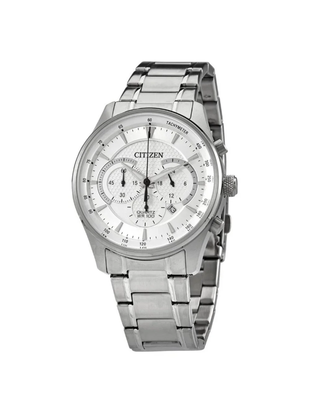 NWT Citizen Chronograph Quartz Silver Dial Men's Watch